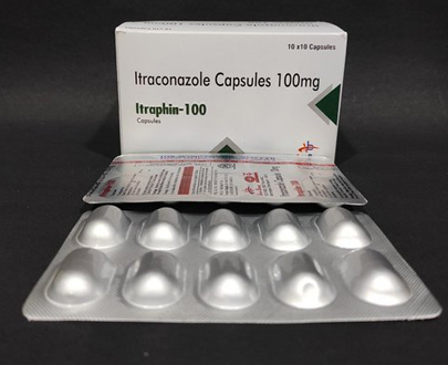 Itraconazole 100 mg (pack size) 10 Cap