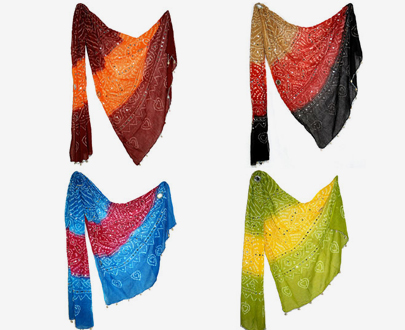 Handmade Rajasthani Tie Dye Fashion Stole