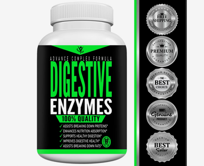 G.S.S Digestive Enzymes, 60 Capsules